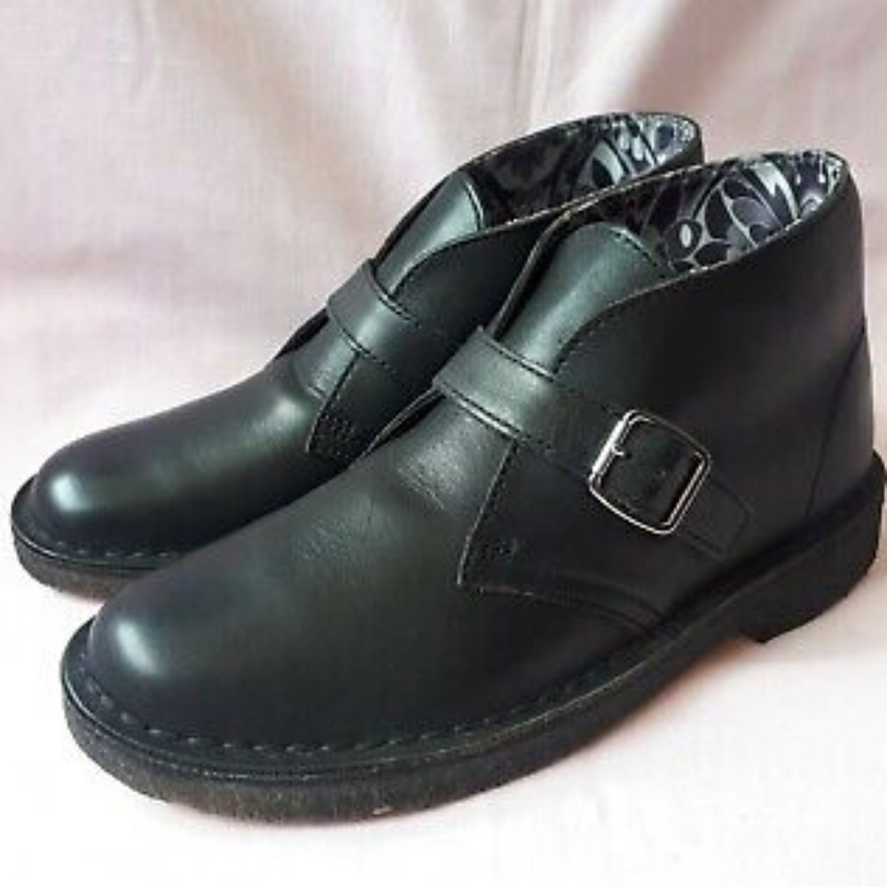 CLARKS X V&A Leather Desert Mary Jane Boots/Booties Size 6.5